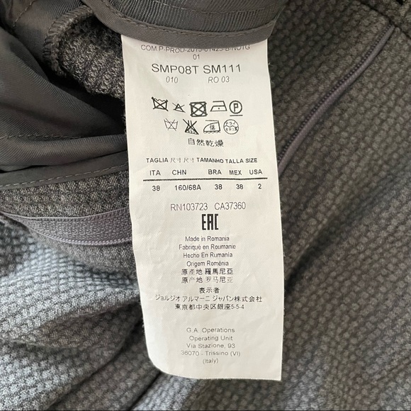Armani Collezioni grey tweed wool dress pants size 2 - Picture 6 of 14